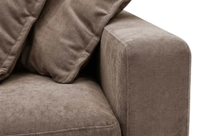Valencia Extra Djup 3-sits Soffa i Chenille - Mörkbrun - Products - Möbler - Soffa - 3 sits soffa