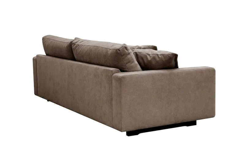 Valencia Extra Djup 3-sits Soffa i Chenille - Mörkbrun - Products - Möbler - Soffa - 3 sits soffa