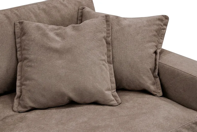 Valencia Extra Djup 3-sits Soffa i Chenille - Mörkbrun - Products - Möbler - Soffa - 3 sits soffa