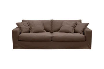 Valencia Extra Djup 3-sits Soffa med avtagbar och tvättbar klädsel, Mörkbrun
