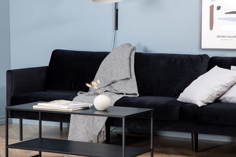 Zoom 3-sits Soffa Sammet - Svart - Products - Möbler - Soffa - 3 sits soffa