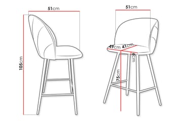 Aikka Barstol 105 cm - Rosa - Products - Möbler - Fåtölj & stolar - Barstol & barpall