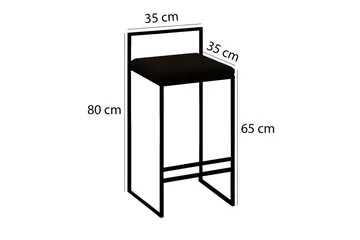 Bitanya Barstol - Svart - Products - Möbler - Fåtölj & stolar - Barstol & barpall