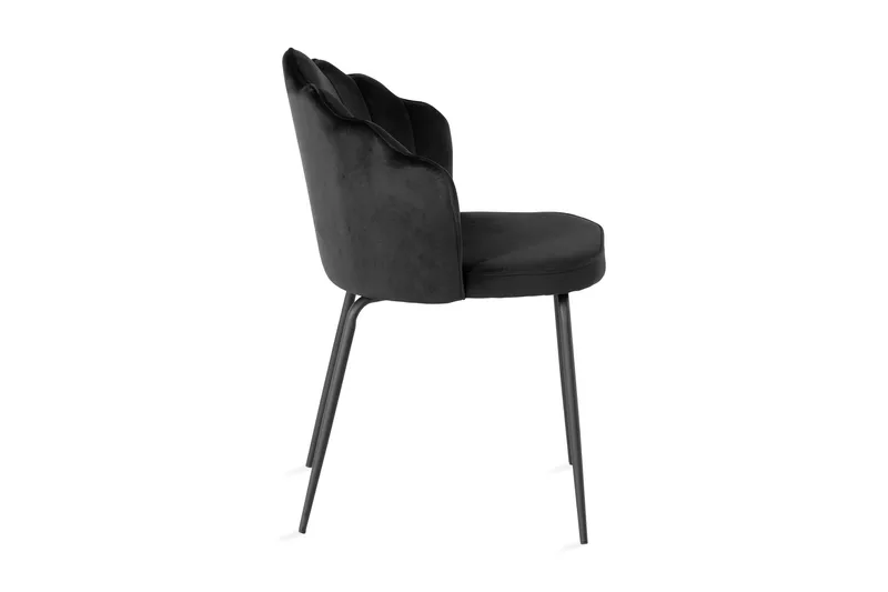 Broddhult Matstol - Svart / Metal / Sammet - Products - Möbler - Fåtölj & stolar - Matstol & köksstol