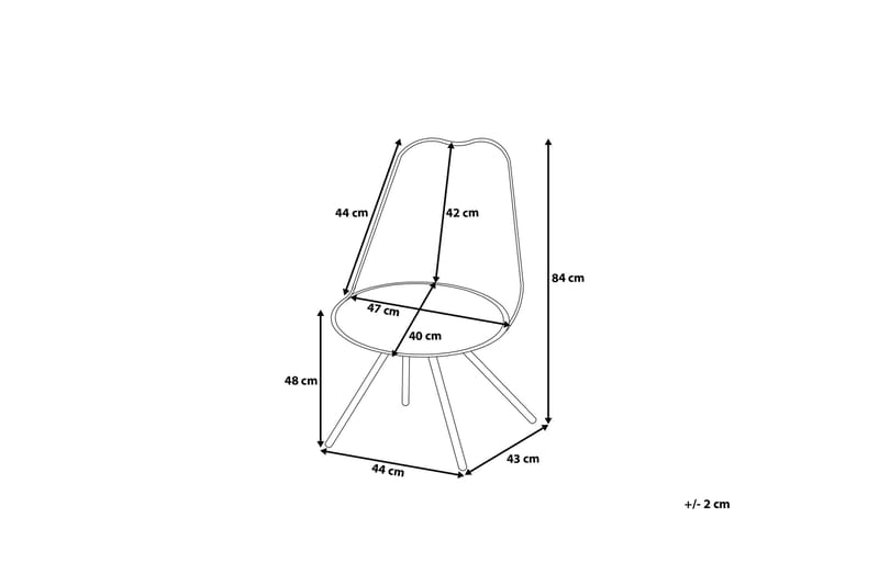 Dakota Ii Stol Set Om 2 St - Svart - Products - Möbler - Fåtölj & stolar - Matstol & köksstol