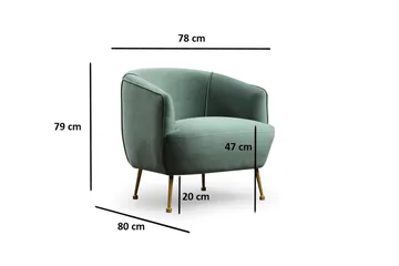 Bramelia Fåtölj - Grön - Products - Möbler - Fåtölj & stolar - Fåtölj - Clubfåtölj