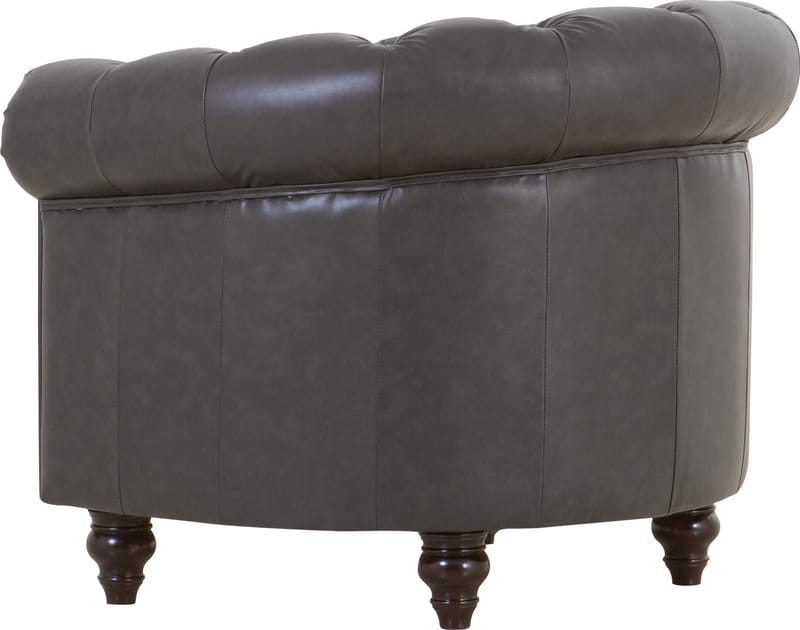 Clubfåtölj chesterfield mörkbrun PU - Products - Möbler - Fåtölj & stolar - Fåtölj - Chesterfield fåtölj