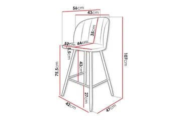 Kintore Barstol - Svart - Products - Möbler - Fåtölj & stolar - Barstol & barpall