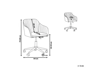 Kontorsstol Venice Rosa/Svart - Rosa/Svart - Products - Möbler - Fåtölj & stolar - Kontorsstol & skrivbordsstol