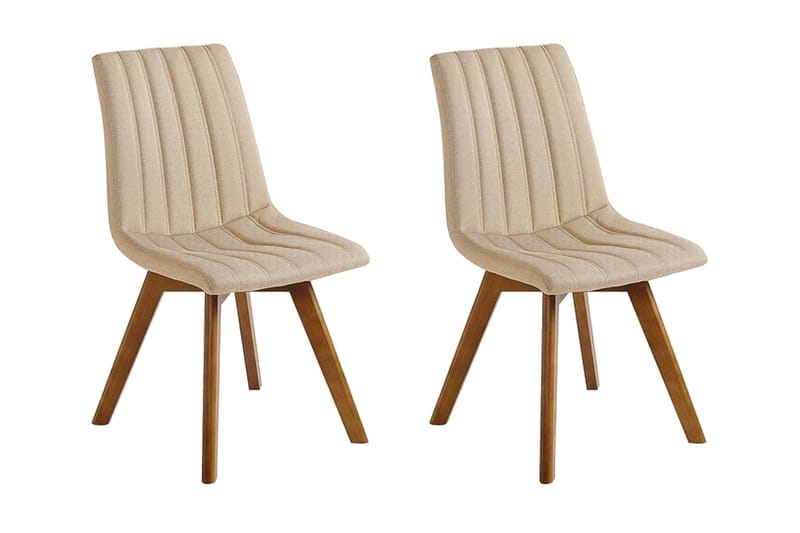 Matstol 2 st beige CALGARY - Beige - Products - Möbler - Fåtölj & stolar - Matstol & köksstol