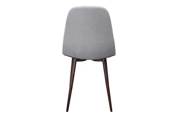 Nibe Matstol - Grå/Metallben Valnöt - Products - Möbler - Fåtölj & stolar - Matstol & köksstol