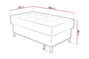 Amshyttan Sittpuff - Orange - Products - Möbler - Fåtölj & stolar - Pall & puff - Sittpuff