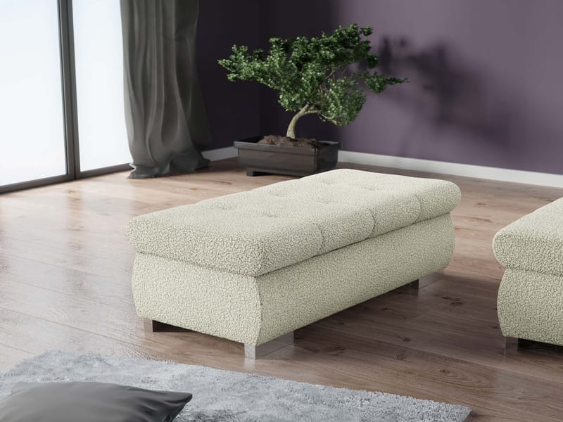 Cerys Fotpall 120 cm - Beige - Products - Möbler - Fåtölj & stolar - Pall & puff - Fotpallar