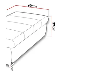 Cerys Fotpall 60 cm - Rosa - Products - Möbler - Fåtölj & stolar - Pall & puff - Fotpallar