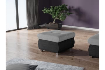 Cerys Fotpall 60 cm - Svart/Grå - Products - Möbler - Fåtölj & stolar - Pall & puff - Fotpallar