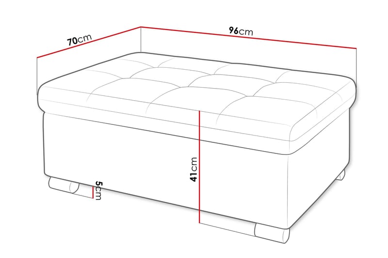 Dynir Fotpall 70 cm - Gul - Products - Möbler - Fåtölj & stolar - Pall & puff - Fotpallar