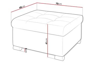 Dynir Fotpall 70 cm - Orange - Products - Möbler - Fåtölj & stolar - Pall & puff - Fotpallar
