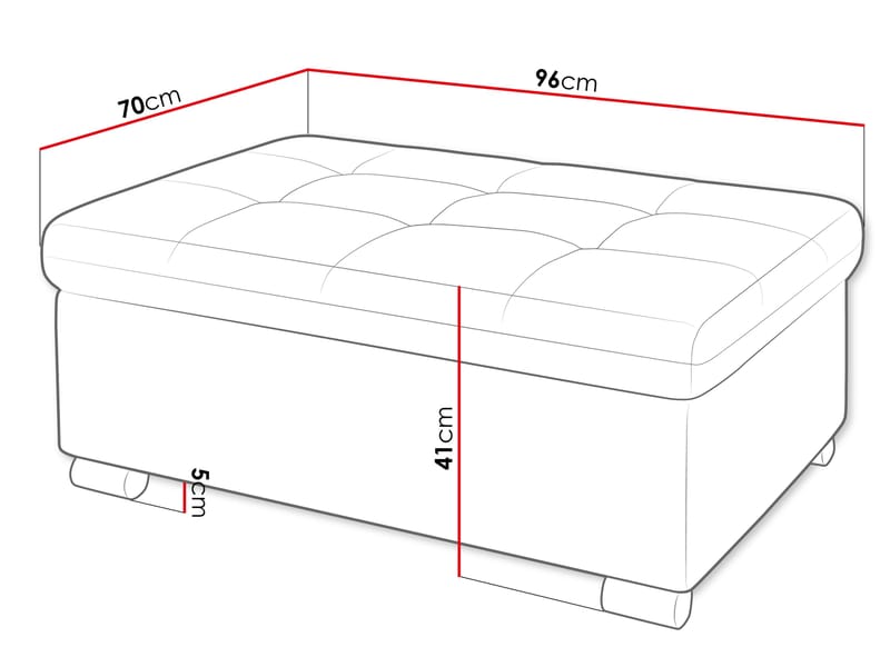 Dynir Fotpall 96 cm - Blå - Products - Möbler - Fåtölj & stolar - Pall & puff - Fotpallar
