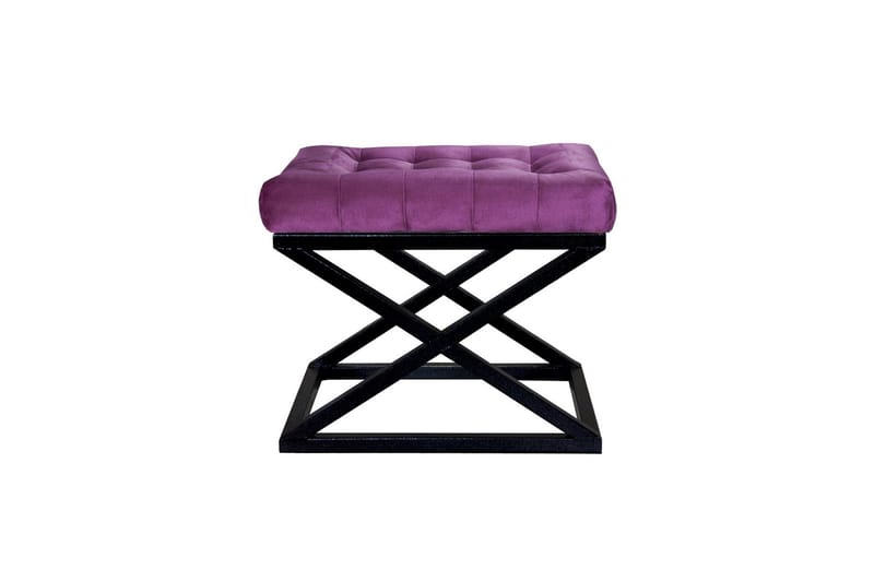 Gillie Sittpuff 40 cm - Svart/Purple - Products - Möbler - Fåtölj & stolar - Pall & puff - Sittpuff