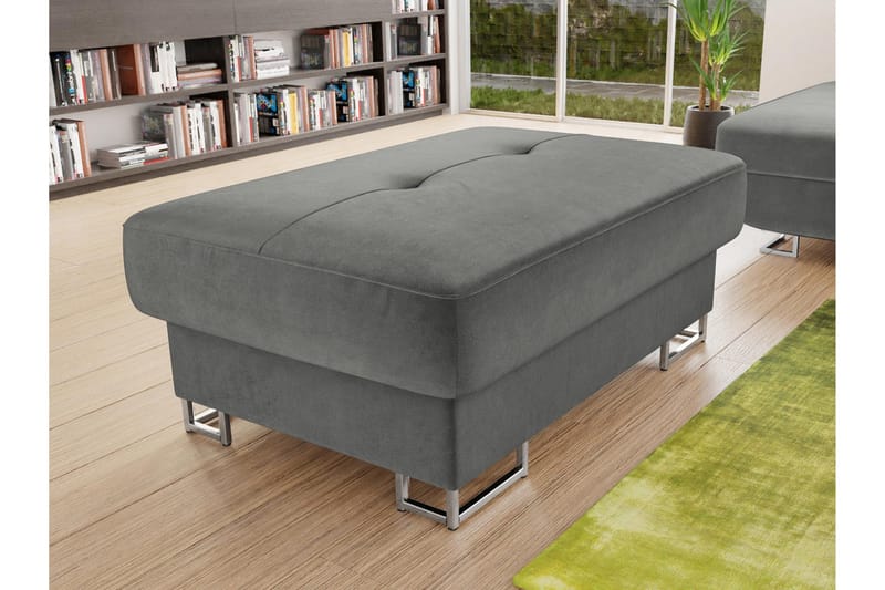 Reginia Fotpall 104 cm - Grå - Products - Möbler - Fåtölj & stolar - Pall & puff - Fotpallar