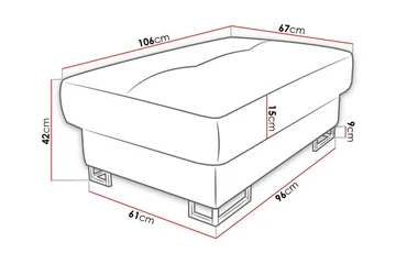Reginia Fotpall 67 cm - Products - Möbler - Fåtölj & stolar - Pall & puff - Fotpallar