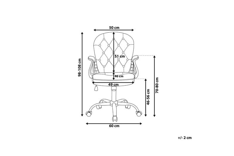 Princess Kontorsstol - Rosa - Products - Möbler - Fåtölj & stolar - Kontorsstol & skrivbordsstol