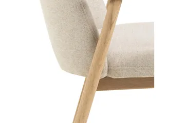 Reciclar Matstol i Bouclé med armstöd i ek trä - Beige - Products - Möbler - Fåtölj & stolar - Karmstol