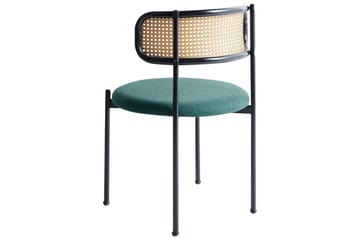 Set med 2 matstolar Andover - Svart, ljust trä, grönt - Products - Möbler - Fåtölj & stolar - Matstol & köksstol