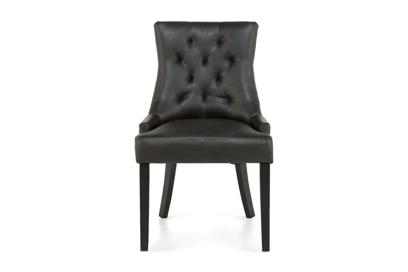 Tuva Matstol Konstläder - Svart - Products - Möbler - Fåtölj & stolar - Matstol & köksstol