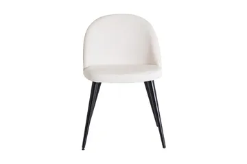 Velvet Deluxe Matstol Manchester - Svart/Beige - Products - Möbler - Fåtölj & stolar - Matstol & köksstol