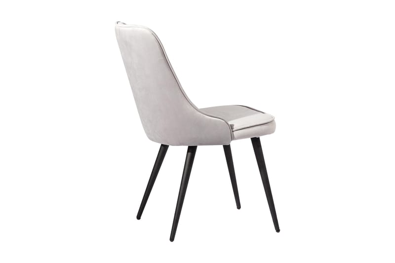 Velvet Deluxe Sammetstol - Svart/Grå - Products - Möbler - Fåtölj & stolar - Matstol & köksstol