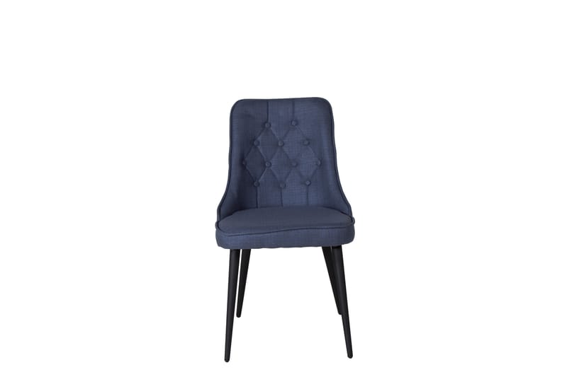 Velvet Deluxe Stol, Blå/Svart/Sammet