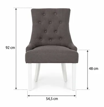 Viktoria Fåtölj - Grå/Vit - Products - Möbler - Fåtölj & stolar - Matstol & köksstol