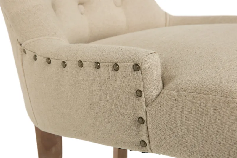 Viktoria Matstol med Nitar - Beige/Vintage - Products - Möbler - Fåtölj & stolar - Matstol & köksstol