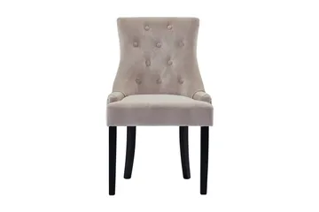 Viktoria Matstol Sammet - Sand/Beige - Products - Möbler - Fåtölj & stolar - Matstol & köksstol