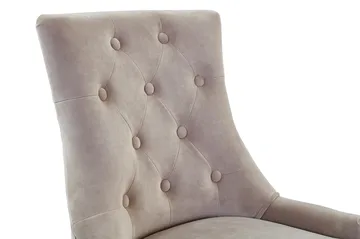 Viktoria Matstol Sammet - Sand/Beige - Products - Möbler - Fåtölj & stolar - Matstol & köksstol
