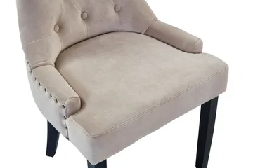 Viktoria Matstol Sammet - Sand/Beige - Products - Möbler - Fåtölj & stolar - Matstol & köksstol