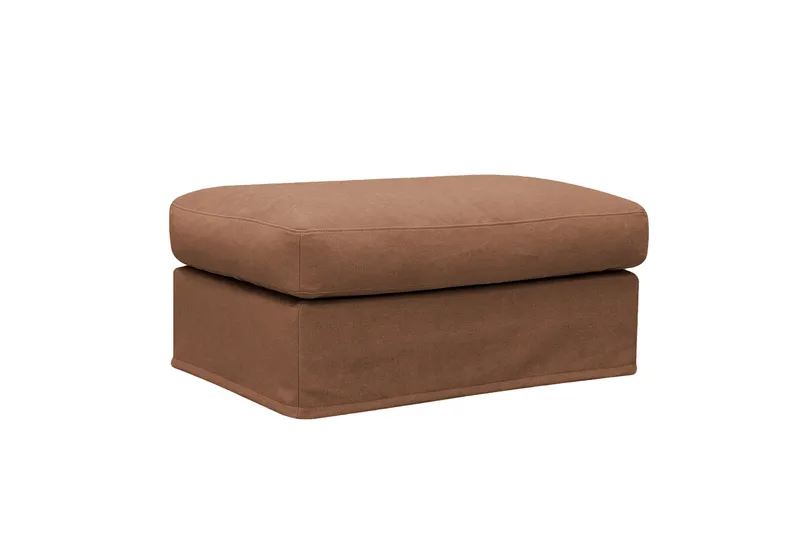 Valencia Extra Djup 5-sits soffa + fotpall med avtagbar och tvättbar klädsel - Rödbrun - Products - Möbler - Soffa