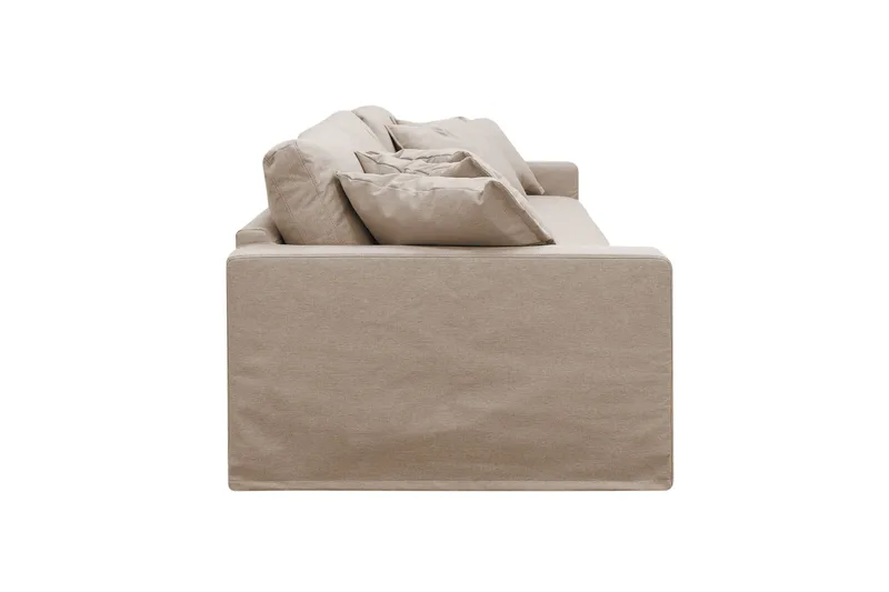 Valencia Extra Djup 5-sits Soffa med avtagbar och tvättbar klädsel - Ljusbrun - Products - Möbler - Soffa