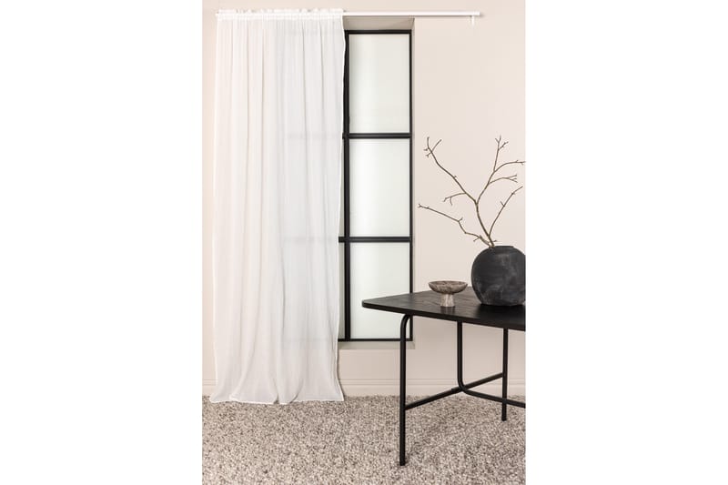 Elena Gardin 135x240 cm - Vit - Products - Textil & mattor - Gardiner - Gardinlängder - Kanallängd