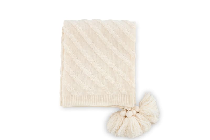 Katlyn Pläd 130x170 cm - Vit - Products - Textil & mattor - Filt & pläd