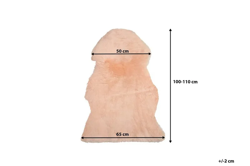 Uluru Fårskinn 65|110 cm, Rosa