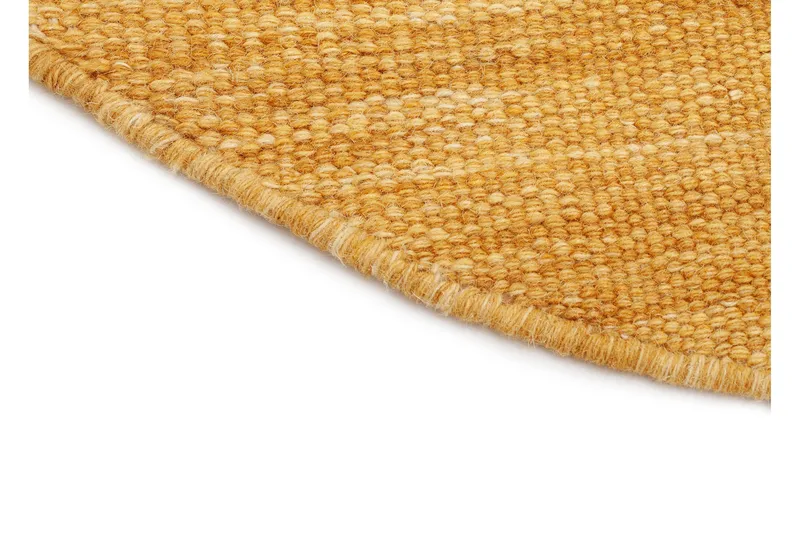 Birka Ullmatta Rund 120 - Ockragul - Products - Textil & mattor - Matta - Modern matta - Ullmatta