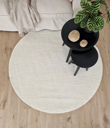 Feel Matta 120 Rund - Vit - Products - Textil & mattor - Matta - Modern matta - Ryamatta