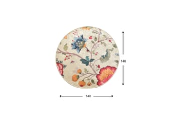 Kaihe Matta Rund 140 cm - Flerfärgad/Sammet - Products - Textil & mattor - Matta - Modern matta - Wiltonmatta