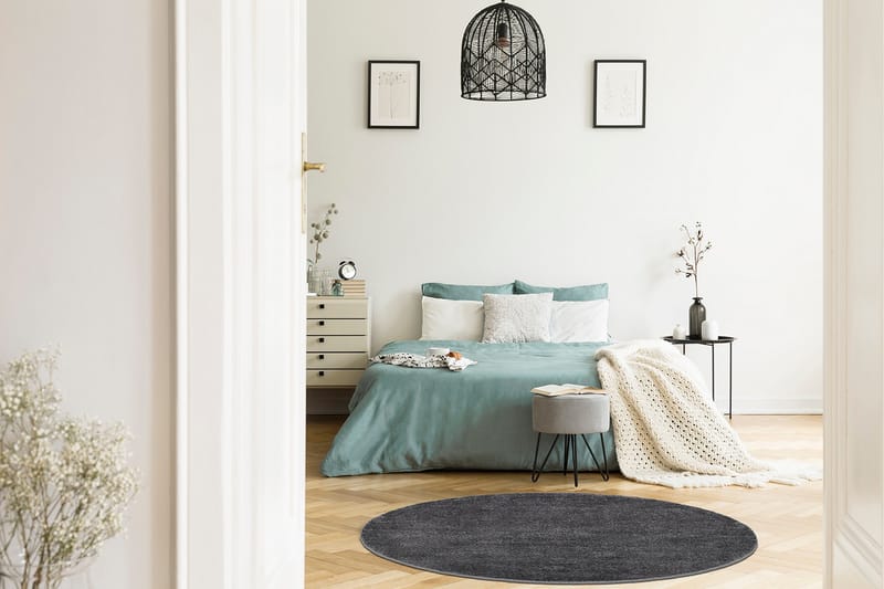 Sheraton Ryamatta Rund 80 cm - Grafit - Products - Textil & mattor - Matta - Modern matta - Ryamatta