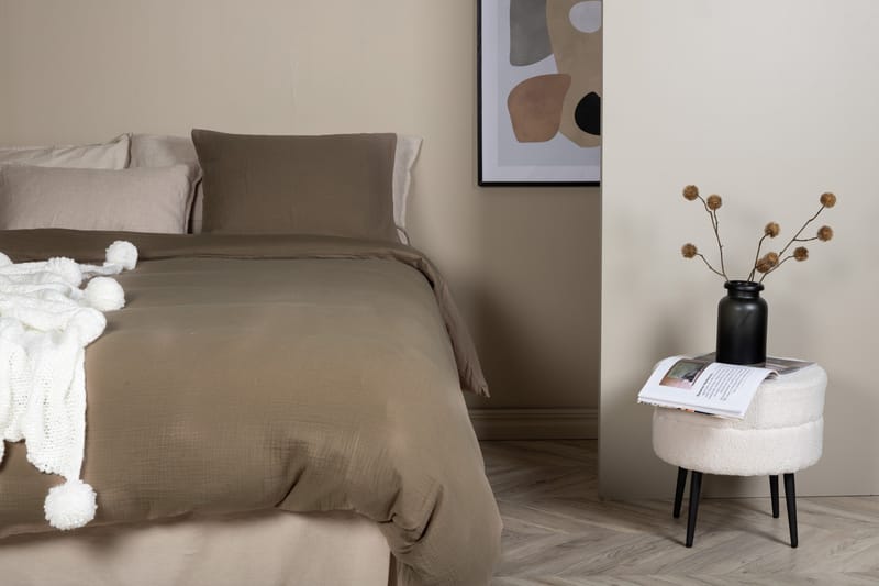 Mila Bäddset 2-Dels 150x200/50x60 cm - Brun - Products - Textil & mattor - Sängkläder - Bäddset & påslakanset - Påslakanset dubbelsäng