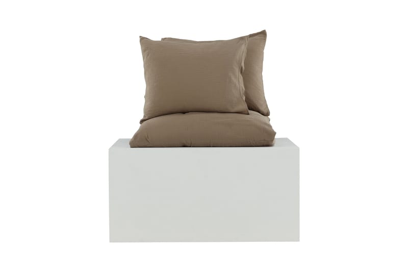 Mila Bäddset 2-Dels 220x240/50x60 cm - Brun - Products - Textil & mattor - Sängkläder - Bäddset & påslakanset - Påslakanset dubbelsäng