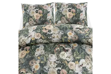 Påslakanset Dubbelsäng 3-Dels Abigail Grön - Borganäs of Sweden - Products - Textil & mattor - Sängkläder - Bäddset & påslakanset - Påslakanset dubbelsäng