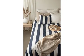 Påslakanset Enkelsäng 2-Dels Block stripe - Marinblå - Products - Textil & mattor - Sängkläder - Bäddset & påslakanset - Påslakanset dubbelsäng